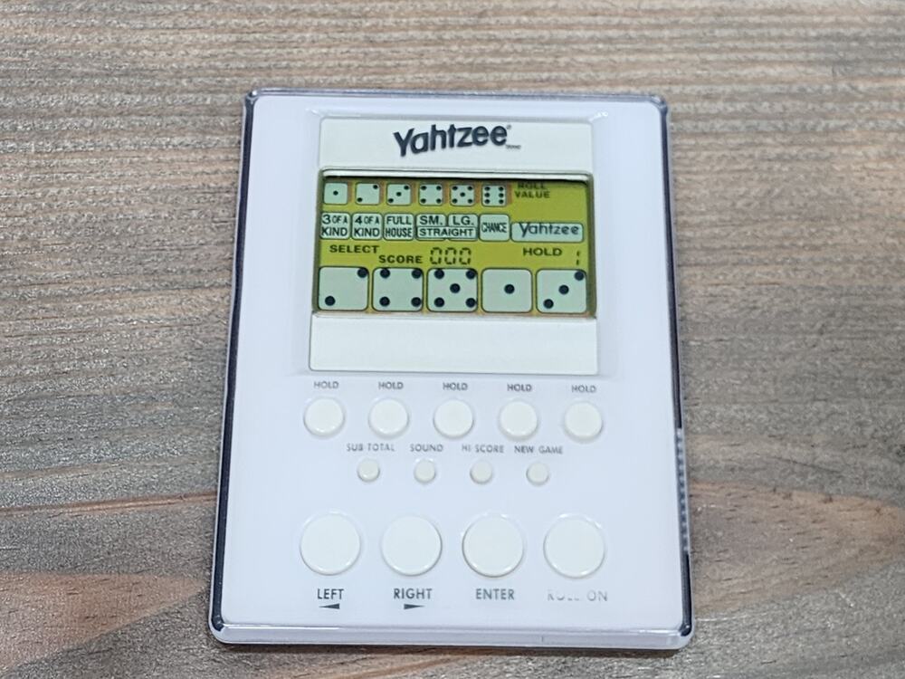Yahtzee Handheld Electronic Game 2007 Hasbro Parker Brothers Tested Works